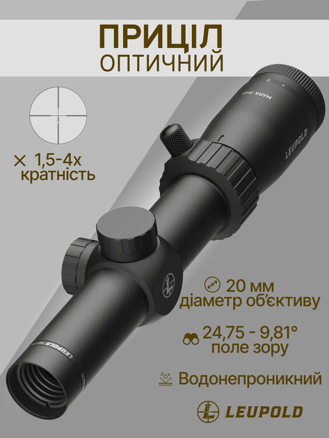 Оптический прицел Leupold Mark 3HD 1.5-4x20 30мм SFP AR-Ballistic 180670 - изображение 2