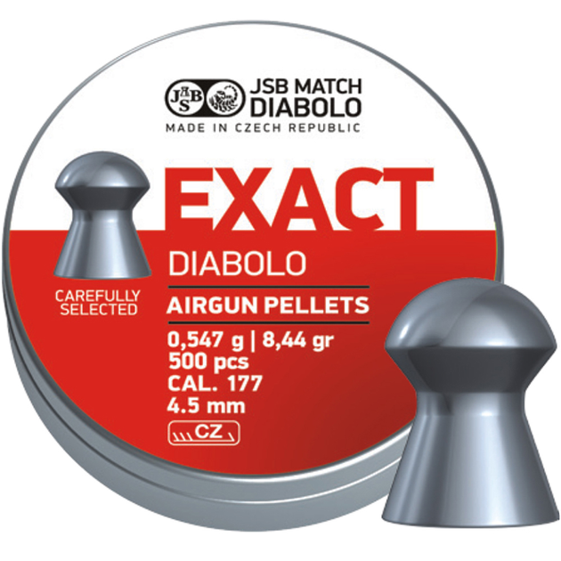 Пули пневматические JSB Diabolo Exact 4.5 мм 0.547 г 500 шт/уп 546235-500 - изображение 1