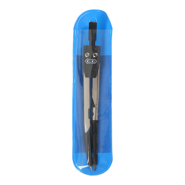 Циркуль в м'якому PVC чохлі, чорний, SMART - Фото 1 Циркуль в м'якому PVC чохлі, чорний, SMART - изображение 1