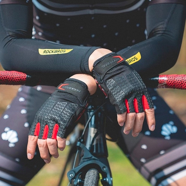 Rękawiczki rowerowe Rockbros z wkładkami żelowymi S169BR M (7016802869441) - obraz 9