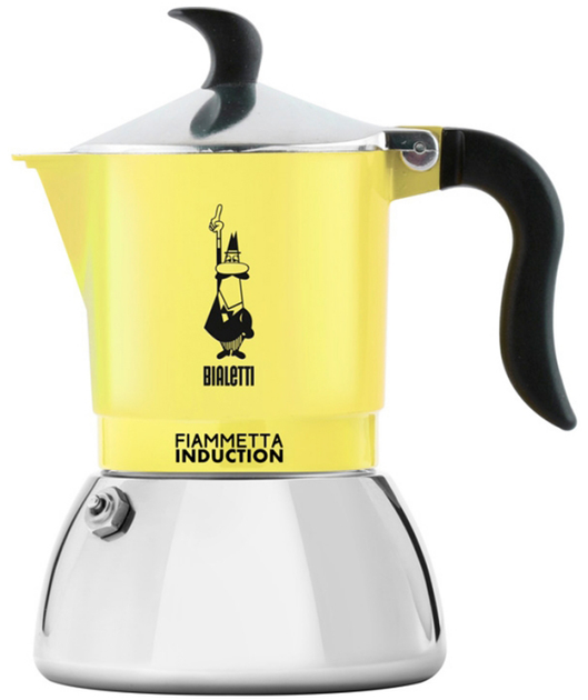 Гейзерна кавоварка Bialetti Fiammetta Induction Жовта 220 мл (8006363043168) - зображення 1