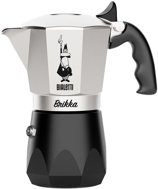 Kawiarka Bialetti Brikka Srebrno-czarna 170 ml (8006363040563) - obraz 1