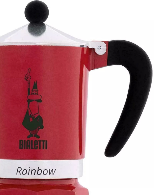 Гейзерна кавоварка Bialetti Rainbow Червона 150 мл (8006363018470) - зображення 2