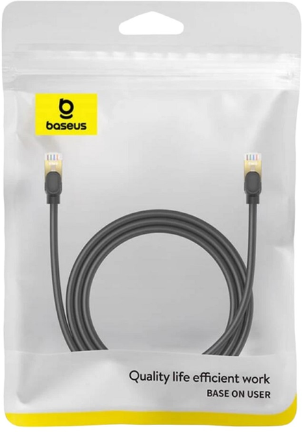 Патч-корд Baseus Cat 8 SFTP 15 м Black (B0013320A111-02) - зображення 7