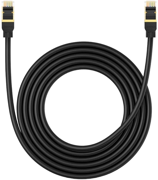 Patchcord Baseus Cat 8 SFTP 3 m Black (B0013320A111-04) - obraz 1