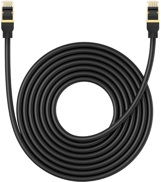 Patchcord Baseus Cat 8 SFTP 8 m Black (B0013320A111-06) - obraz 1