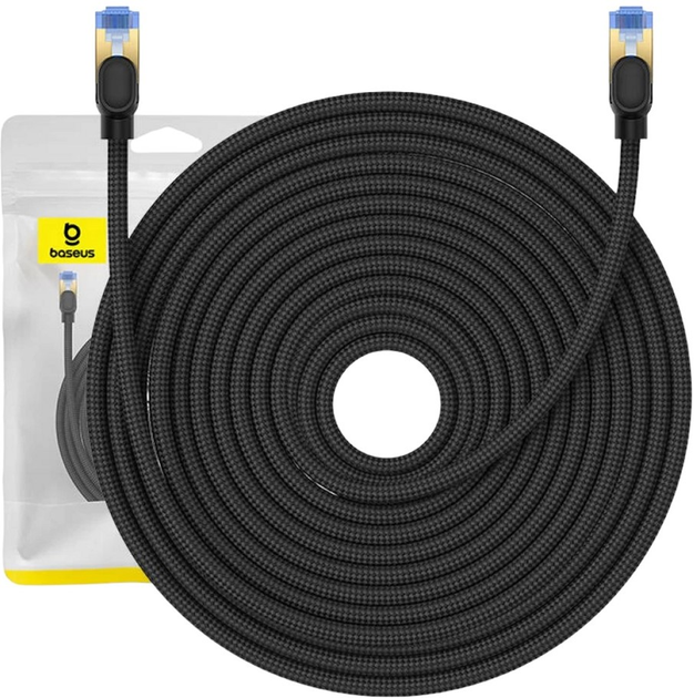 Патч-корд Baseus Cat 7 SFTP 25 м Black (B0013320B111-10) - зображення 6