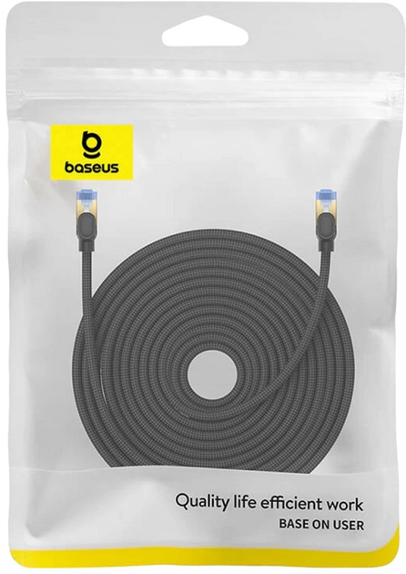 Патч-корд Baseus Cat 7 SFTP 25 м Black (B0013320B111-10) - зображення 7