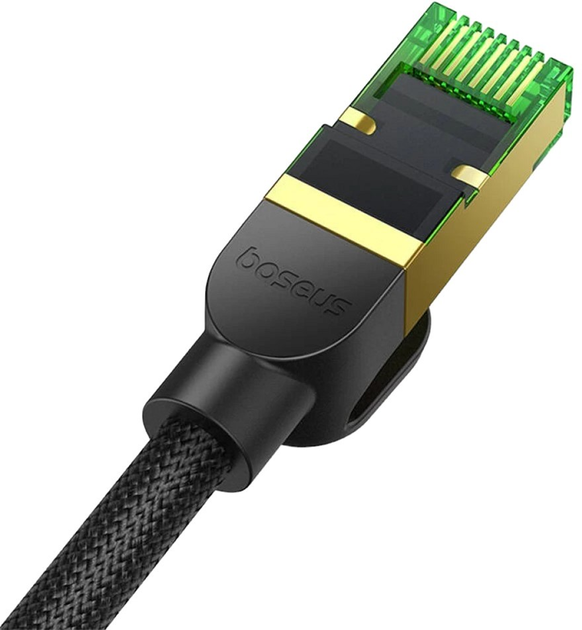 Patchcord Baseus Cat 8 SFTP 1 m Black (B0013320C111-01) - obraz 5