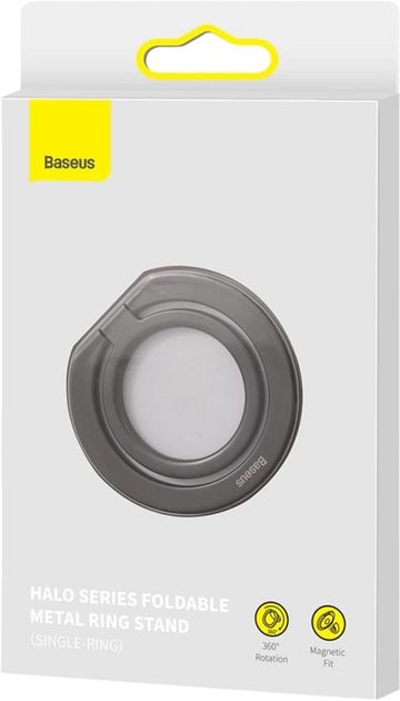 Uchwyt-pierścień magnetyczny Baseus Halo Magnetic Ring Holder Phone Stand Grey (SUCH000013) - obraz 5