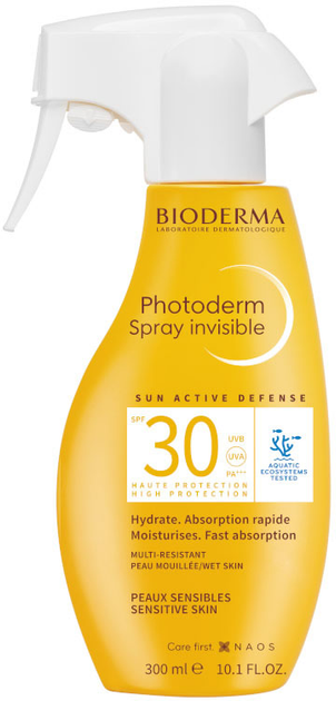 Spray przeciwsłoneczny do twarzy Bioderma Photoderm Invisible SPF 30 300 ml (3701129807255) - obraz 1