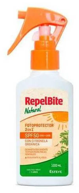 Сонцезахисний спрей Esteve Repel Bite Photoprotector Adults SPF 50 100 мл (8431506054785) - зображення 1