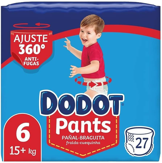 Pieluchomajtki Dodot Pants Rozmiar 6 15+ kg 27 szt (8001841677231) - obraz 1