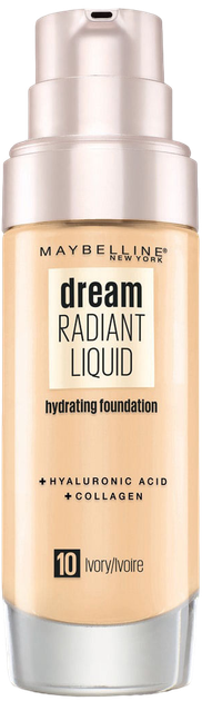 Тональна основа Maybelline New York Dream Radiant Liquid зволожуюча 10 Ivory 30 мл (3600530521807) - зображення 1