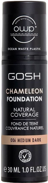 Тональна основа Gosh Chameleon Natural Coverage 006 Medium Dark 30 мл (5711914159863) - зображення 1