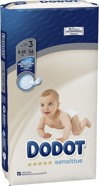 Pieluszki Dodot Sensitive Rozmiar 3 6-10 kg 56 szt (8001841144849) - obraz 2