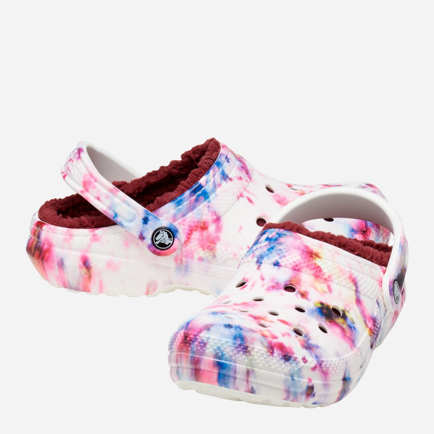 Chodaki damskie ocieplane Crocs Classic Lined Tie-Dye CR206341 41-42 (M8/W10) 26 cm Wielokolorowe (196265163281) - obraz 2