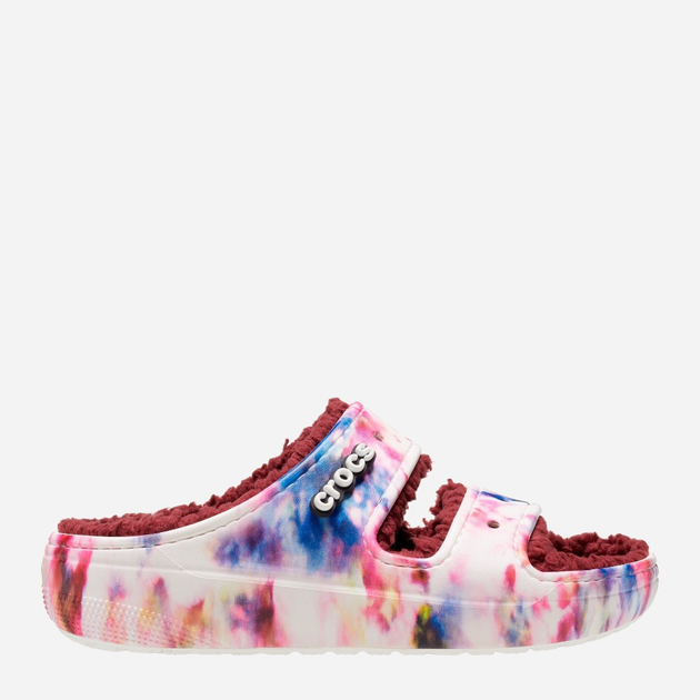 Klapki damskie z futerkiem Crocs Classic Cozzzy Tie Dye Graphic CR208118 39-40 (M7/W9) 25 cm Wielokolorowe (196265166886) - obraz 1