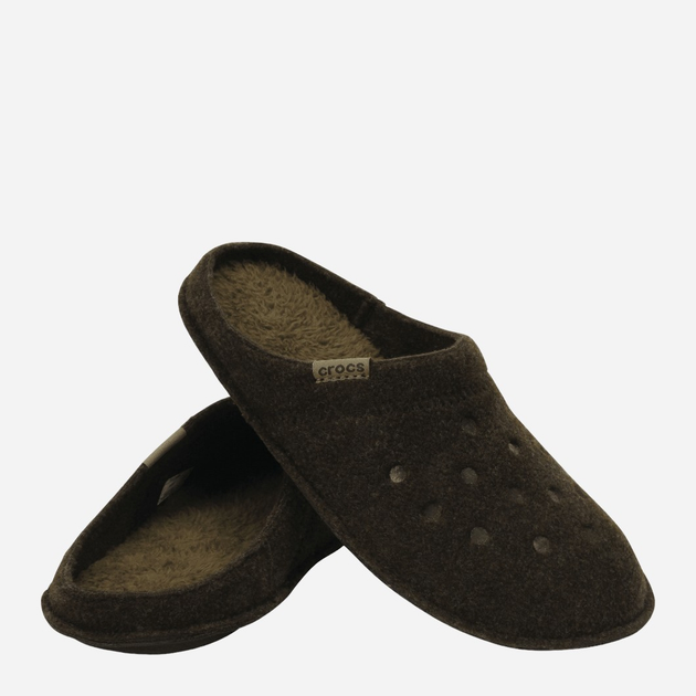 Kapcie domowe damskie ocieplane z zakrytymi palcami Crocs Classic Lined Slipper CR203600 36-37 (M4/W6) 22 cm Kawowe (887350816563) - obraz 2