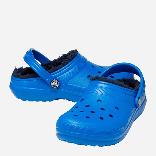 Chodaki chłopięce ocieplane Crocs Classic Fuzz-Lined Casual CR207009 27-28 (C10) 16.8 cm Niebieskie (196265144389) - obraz 2