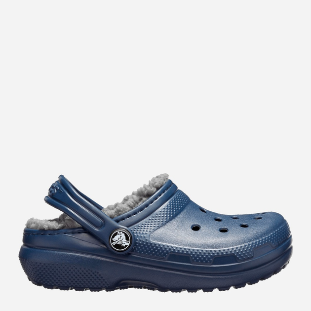 Chodaki chłopięce ocieplane Crocs Classic Fuzz-Lined Casual CR207009 25-26 (C9) 16 cm Ciemnogranatowe (191448702196) - obraz 1