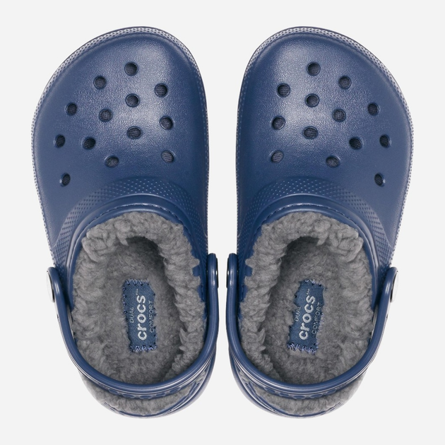 Chodaki chłopięce ocieplane Crocs Classic Fuzz-Lined Casual CR207009 22-23 (C6) 13.6 cm Ciemnogranatowe (191448702165) - obraz 4