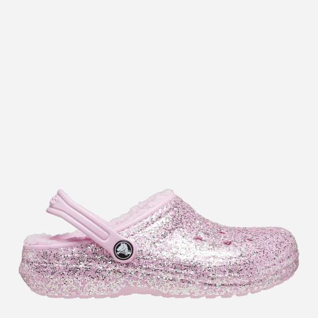 Chodaki dziecięce dla dziewczynki ocieplane Crocs Classic Lined Glitter CR207463 23-24 (C7) 14.5 cm Jasnoróżowe (196265425013) - obraz 1