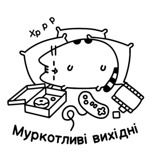 Pusheen Розмальовка - Фото 2 Pusheen Розмальовка - зображення 2