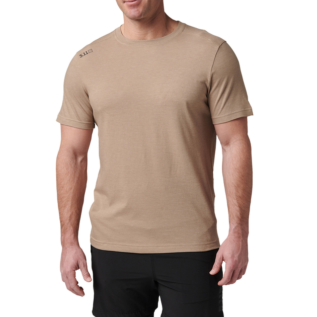 Футболка тактична потовідвідна 5.11 Tactical PT-R Charge Short Sleeve Top 2.0 Desert Brush Heather M (82128-1094) - изображение 1