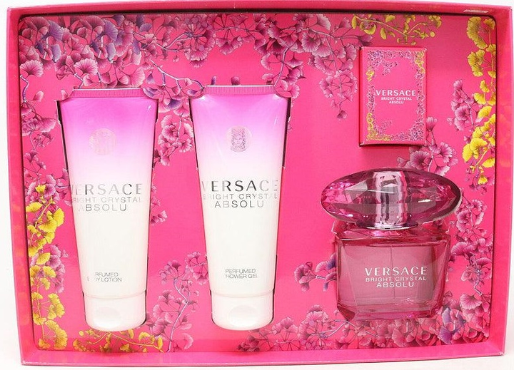 Zestaw prezentowy damski Versace Bright Crystal Absolu Balsam do ciała 100 ml + Żel pod prysznic 100 ml + Woda perfumowana 90 ml + 5 ml (8011003879137) - obraz 2