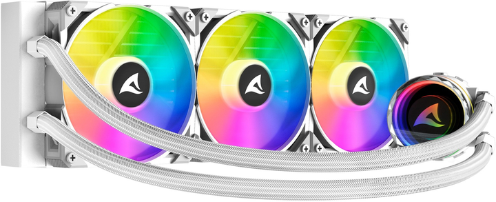Система водяного охлаждения Sharkoon S90 RGB AIO 360mm White (4044951038619) - зображення 3