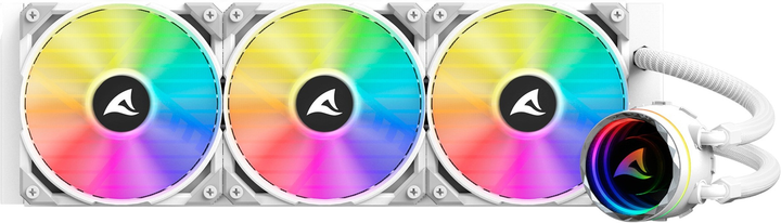 Система водяного охлаждения Sharkoon S90 RGB AIO 360mm White (4044951038619) - зображення 5