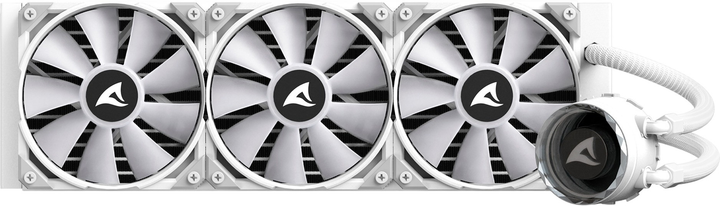 Система водяного охлаждения Sharkoon S90 RGB AIO 360mm White (4044951038619) - зображення 6