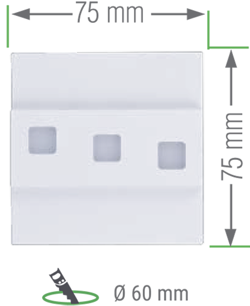 Лестничный светильник F&F LS-VWC Vika, 6000K 12VDC/1.2Вт 100Lm Dimmable білий - изображение 2