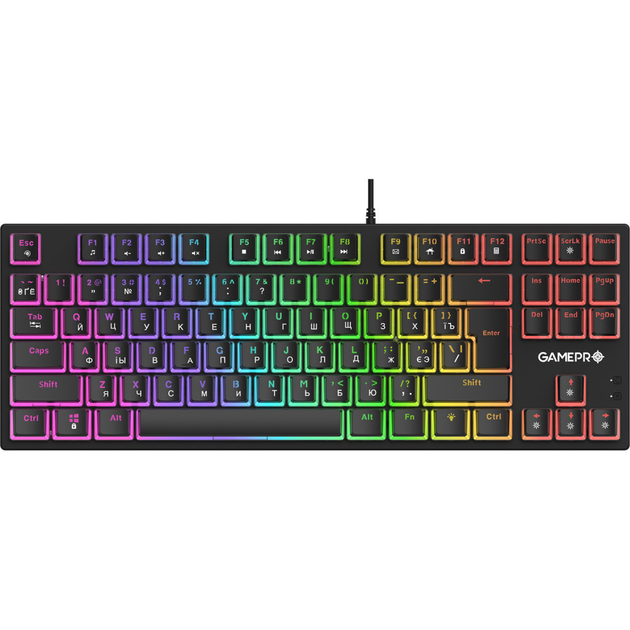 Клавіатура GamePro MK80R Red Switch RGB USB Black (MK80R) - изображение 1