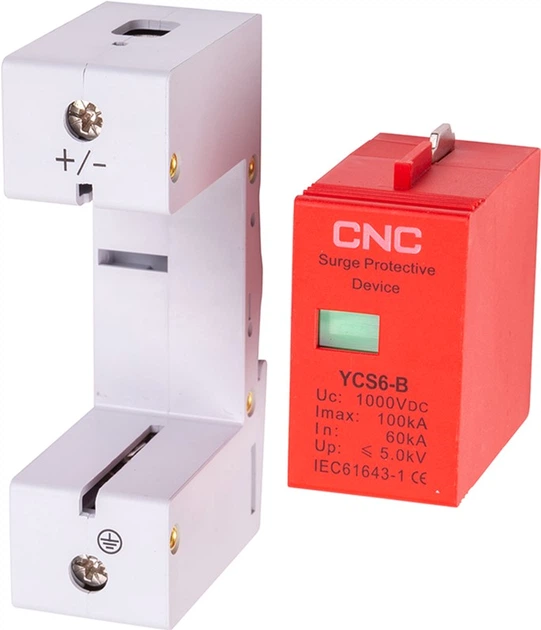 Обмежувач імпульсних перенапруг CNC YCS6/1P-B 60-100KA DC1000V DC (NV821723) - зображення 4