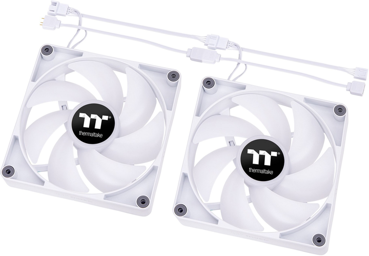 Wentylator Thermaltake CT140 PC Cooling Fan 2-Fan Pack White (4713227536349) - obraz 5