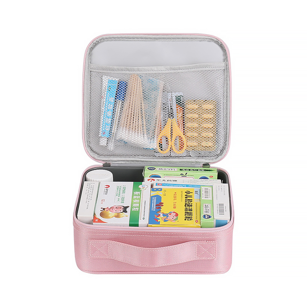 Медицинская сумка-органайзер NICELAND-120300 Pink для хранения лекарств портативная дорожная аптечка - изображение 2