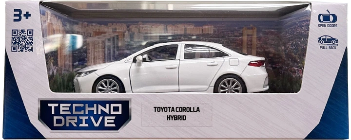 Автомодель Techno Drive Toyota Corolla Hybrid Белый (250358) - Фото 6 Автомодель Techno Drive Toyota Corolla Hybrid Белый (250358) - изображение 6