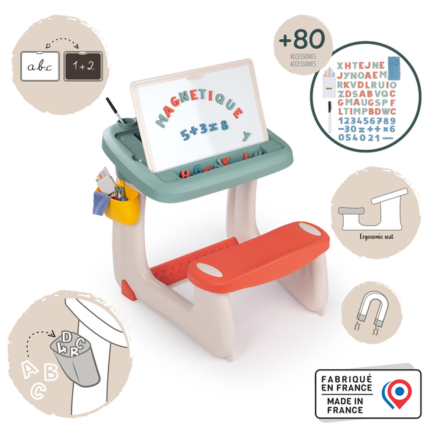 Deska na biurko Smoby Toys Uczeń z akcesoriami Mint (3032164201075) - obraz 4
