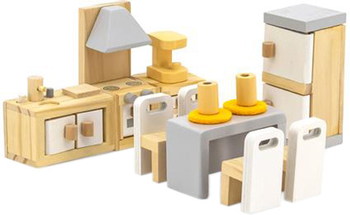 Drewniane mebelki dla lalek Viga Toys PolarB Kuchnia i jadalnia (6971608440380) - obraz 3