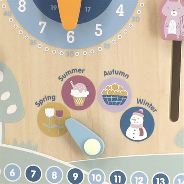 Дерев'яний календар Viga Toys PolarB із годинником англійською мовою (6971608440564) - зображення 4