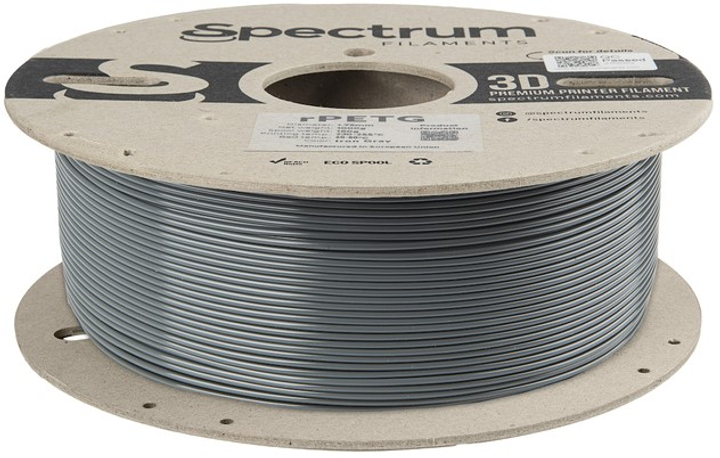 Filament do drukarek 3D Spectrum r-PETG 1.75 mm 1000 g Żelazny szary (5903175653840) - obraz 1