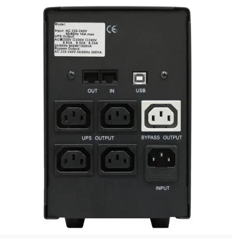 Источник бесперебойного питания ИБП Powercom BNT-1200AP IEC 1200VA/720W line-interactive USB 4+1 IEC Black - изображение 3