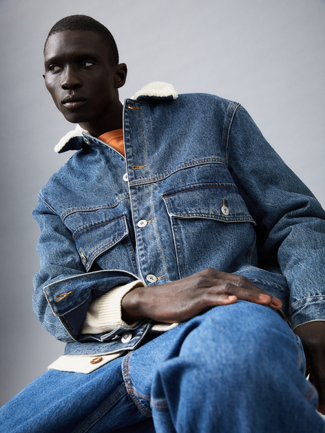 Джинсовая куртка мужская H&M 271076042 S Синяя