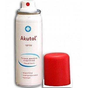 Антибактеріальний пластир у вигляді спрея Акутол (для невеликих ран, саден і порізів) 60 мг - зображення 2