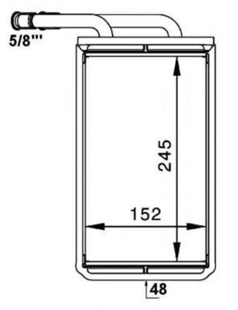 Теплообмінник, система опалення салону NRF 54234 NRF (54234) - зображення 1