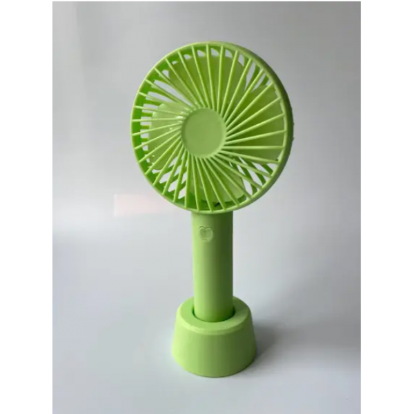 Портативный ручной вентилятор Handy Mini Fan USB с подставкой Зеленый - Фото 2 Портативный ручной вентилятор Handy Mini Fan USB с подставкой Зеленый - изображение 2