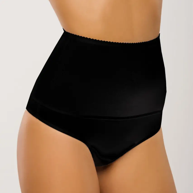 Корректирующие трусики стринги высокие Афина 018 XL Черный - Фото 1 Корректирующие трусики стринги высокие Афина 018 XL Черный - изображение 1