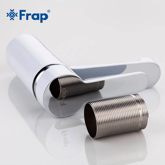 Кран для раковини однозахватний FRAP H41 F1041 білий латунь 1033657 - зображення 5